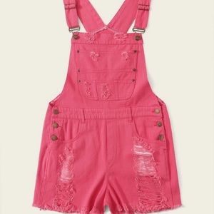NEVER WORN pink overall shorts